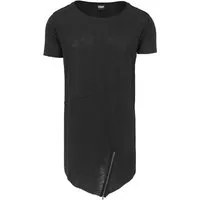 URBAN CLASSICS T-Shirt Urban Classics Herren Long Open Edge Front Zip Tee (1-tlg)