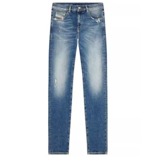 Diesel 2019 D-Strukt Jeans mit zerrissener Waschung in Hellblau