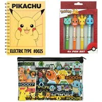 UNDERCOVER Notizbuch Pokémon, inkl. 4 Kugelschreiber sowie Schreib- und Bastelutensilien