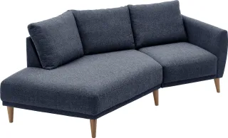ATLANTIC home collection 2,5-Sitzer "Elvis" Polsterecke mit offenem Ende im skandinavischen Stil, Massivholzfüße