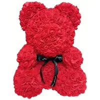 Kunstblumenstrauß Rosenbär Teddybär Rosen Valentinstagsgeschenk, Deggelbam