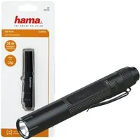 Hama LED Taschenlampe Classic LED Taschenlampe mit Clip 30m (1-St), Mini Licht Lampe Hell Wasserfest Camping Outdoor 30m Leuchtweite