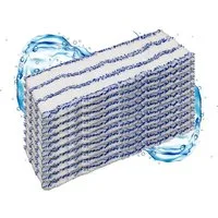 Moppland Mikrofaser Wischbezug Profi 40cm/50cm – Ersatzbezug Waschbar bis 90°C Wischmopp-Ersatzkopf (40, Einzelartikel, 10-tlg., Wischmopp Ersatzbezug, Waschbar bis 90°C, saugstark, langlebige, wiederverwendbar, reusable)