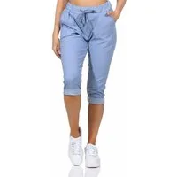 OriginalYou Caprihose Damen Sommerhose 7/8 Chinoshorts in Knitteroptik mit elastischem Bund moderne Knitteroptik, erhältlich in den Größe 36 bis 48