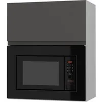 Feldmann-Wohnen Faltlifthängeschrank Avellino (W2MK/60, Mikrowellenumbauschrank mit Klapptür und Gasdruckdämpfer, 1-St., moderne Optik, Acrylfronten, Griffmulden) 60x32,5x72cm grifflos grau - graphit Acryl matt (AV-W2MK/60)