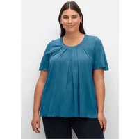Sheego T-Shirt T-Shirt Kurzarm in A-Linie mit dekorativer Blende