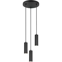 TRIO Leuchten LED Pendelleuchte, Dimmfunktion, LED wechselbar, Warmweiß, Cluster mehrflammig aus Metall über Esstisch & Galerie hängend Ø 28cm