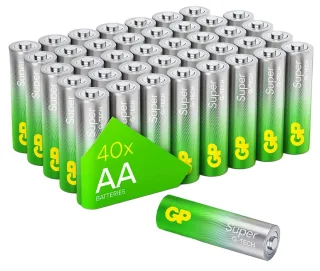 GP Mignon-Batterie SUPER Alkaline, AA LR06 , 40 Stück