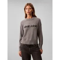 Calvin Klein Jeans Strickpullover Cotton Graphic Pullover Mit Rundhalsausschnitt