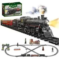 Esun Spielzeug-Zug Elektrische Zug Spielzeug, Eisenbahn Kinder Elektrisch, Dampfzug, (Set, Komplettset), mit Schienen, Dampf, Geräuschen, Weihnachtszug