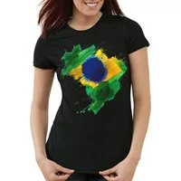 style3 T-Shirt Flagge Brasilien Fußball Sport Brazil WM EM Fahne