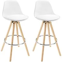Woltu Barhocker (2 St), Design Stuhl, optimal Komfort, aus Kunstleder