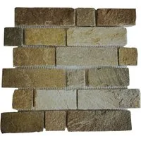 Mosani Mosaikfliesen Schiefer Mosaik Fliese Naturstein Brick hell beige Mosaikplatte