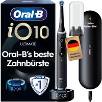 Oral-B Elektrische Zahnbürste Oral-B iO Series 10, Aufsteckbürsten: 1 St., 1 Aufsteckbürste, Aufsteckbürstenhalter, Lade-Reise-Etui, iO Sense Zahnputz-Coach, Schnellladestation, Langanhaltender Akku