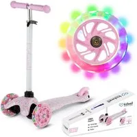 COIL Dreiradscooter Kinderroller, Tretroller, Dreirad-Balance-Roller, Cityroller, 10 km/h, ABEC-7-Lager, 3-stufige Lenkradverstellung, LED-Räder