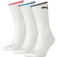 PUMA Sportsocken PUMA UNISEX STRIPED CREW SOCK (3-Paar) Komfort-Bund, Frottee-Polsterung, flache Zehennaht