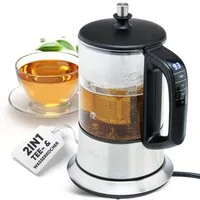 ProfiCook Wasserkocher PC-TK 1165, 2in1 Wasserkocher & Teekocher in Einem