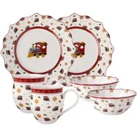 Villeroy & Boch Geschirr-Set Toy's Delight Frühstücks-Set für 2 Lokomotive 6tlg, Premium Porcelain