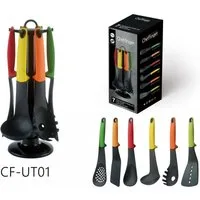 Cheffinger Kochbesteck-Set Cheffinger Kochbesteck mit Ständer 7-tlg. CF-UT01