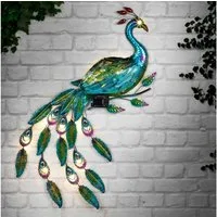 habeig Wanddekoobjekt Wand - L I C H T in Tierform Gecko oder Pfau