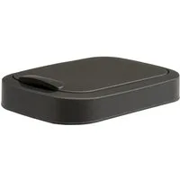Hausfelder Mülleimer Deckel für Mülleimer 10l l in schwarz, Made in Germany, Klapp- und Schwingdeckel, robuste Konstruktion