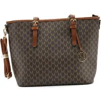 Sonderpostendiscount Handtasche Damenhandtasche Shopper verschiedene Farben Braun-Schwarz-Grau 80203