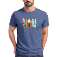 Neverless Print-Shirt Herren T-Shirt California Surfboards Surfing Motiv Printshirt mit Print
