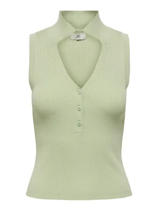 JDY - JDYNANNA S/L COLLAR TOP KNT Sea Foam - Gr. - XL