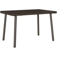 vidaXL Gartentisch Garten-Couchtisch Rechteckig Braun 60x40x37 cm Poly Rattan (1-St)