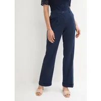 bonprix Marlene-Hose weite Hose, mit Bügelfalte und Umschlagsaum, lockere Passform