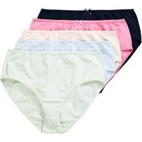 Ulla Popken Midislip Midislips 5er-Pack Punkte/einfarbig