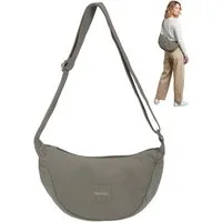 Bench. Handtasche Crossbag Moon Bag Schultertasche Slingbag Medium, Damentasche Damen Freizeittasche Mond Form Cord 64230 + Etui