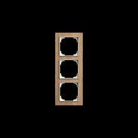Abdeckrahmen 3-fach, Abdeckung holz, Retail