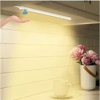 Sunicol LED Unterbauleuchte Sensor-Schalter, Farbe veränderbar, für Schrank Bad-Beleuchtung, Warmes Weiß, USB
