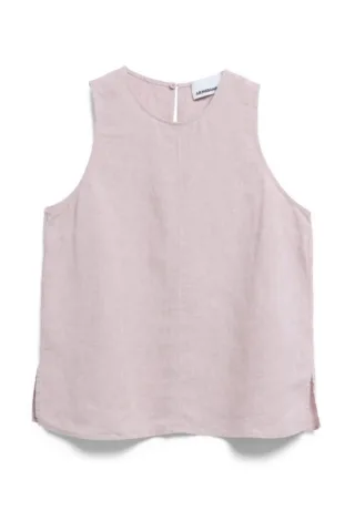 Armedangels - Ärmelloses Blusentop aus Leinen mit Rundhalsausschnitt pink - Gr. - XS