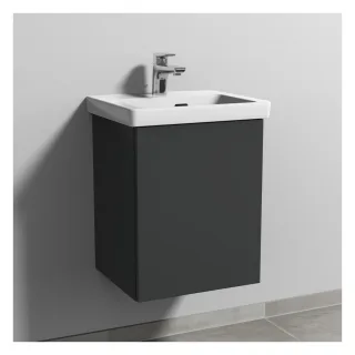 Sanipa 3way Waschtischunterbau zu Villeroy & Boch Subway 3.0 Waschtisch mit 1 Tür, Anthrazit-Matt SM84322