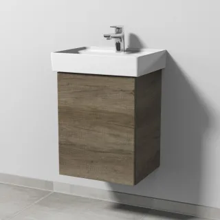 Sanipa 3way Waschtischunterbau zu Villeroy & Boch Collaro Waschtisch mit 1 Tür, Eiche-Nebraska SM83037