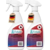 FUTUM Insektenspray Kakerlaken Spray Schaben Spray Küchenschaben Abwehr, 2-St., biozidfreie Formel, auf Wasserbasis, geruchsarm, brennt / ätzt nicht