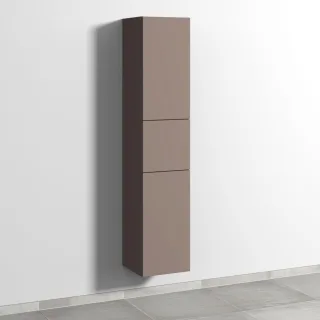 Sanipa 3way Hochschrank mit 2 Türen und 1 Auszug, Taupe-Matt SP1031T