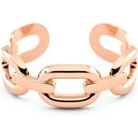 THIORA Fingerring Offener Damen Ring, Kettenglieder, Gliederkette, Edelstahl, offen & größenverstellbar, 6.5 mm Ringbreite, Edelstahl