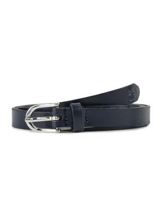 Denim Tom Tailor - Schmaler Ledergürtel navy uni - Gr. - 75