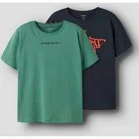 Name It T-Shirt NKMBENNO 2P SS NREG TOP BOX PB (Packung, 2-tlg)