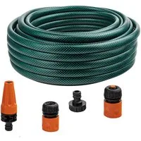 Haushalt International Gartenschlauch 20 Meter Wasserschlauch mit Anschlussgarnitur Bewässerungsschlauch