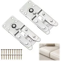 Novzep Flachverbinder 2 St Sektionale Sofa-Verbindung mit Schnappverschluss, 135mm, (2-St., Schnappverbinder Befestigung für Sofa Möbel), Couch-Clips Möbelverbinder