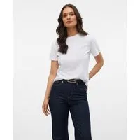 Vero Moda Kurzarmshirt VMPAULINA SS T-SHIRT GA JRS NOOS Baumwolle, regular fit