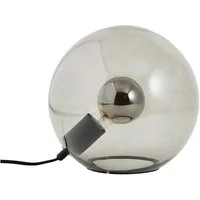 Brilliant Tischleuchte Belado, ohne Leuchtmittel, kugelförmig aus Rauchglas, D 25 cm, E27 max. 25 W