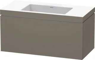 Duravit L-Cube c-bonded Set wandhängend Flanell Grau Seidenmatt 1000x480x500 mm - LC6918N9090 LC6918N9090