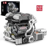 Mould King 10201 Bugatti W16 Motor Konstruktions-Spielset, (2024 St)