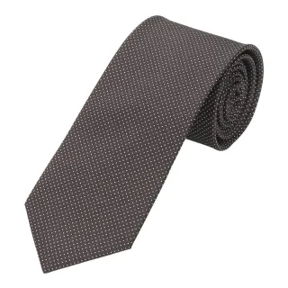 seidenfalter - Krawatte Picoté 7,0-7,5cm d-braun