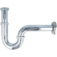 tecuro Siphon Röhrengeruchsverschluss Siphon 1 1/4 Zoll x 32 mm - Messing verchromt